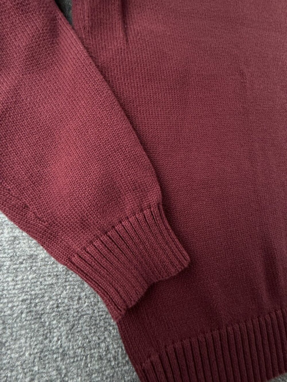 NWOT Polo Ralph Lauren Cotton Crewneck Sweater Red Wine XL Heavyweight Pullover - Picture 8 of 16